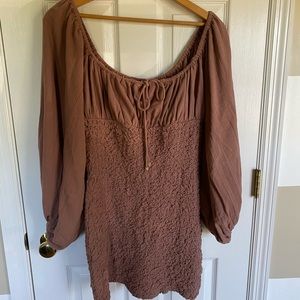 Free People Jade Mini Dress, Mauve, NWT, Sz. L
